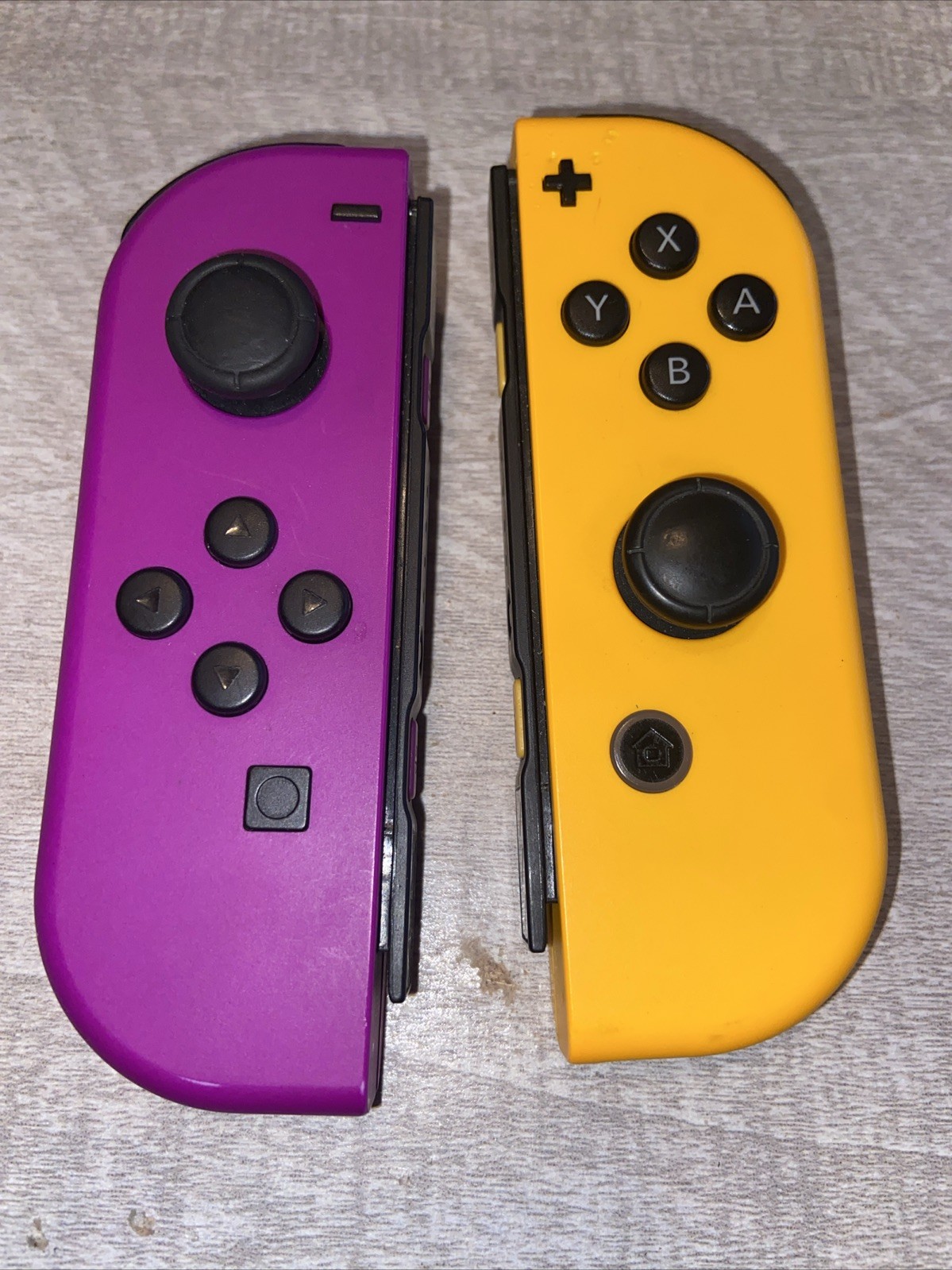 Nintendo Switch Joy-Con L/R Neon Purple A D Neon Orange, Preowned Original Box