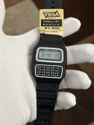 NOS Rare Vintage Citizen Vega Men's Digital Calculator Watch 9288