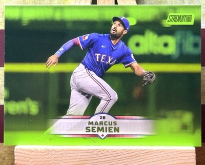 2025 Topps Stadium Club, Lime Green, Marcus Semien! Texas Rangers!   