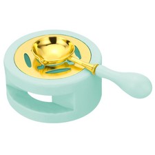 Wax Seal Warmer with Melting Spoon for Wax Sealing Stamp Envelope Green