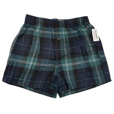 NWT OLD NAVY Flannel Boxer 3.5" XS-S-M-L-XL-XXL-XXXL Green Blue Plaid #O13
