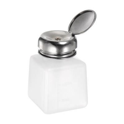 Solvent Alcohol Dispensers 100ml Push Down Liquid Dispenser Pump, White