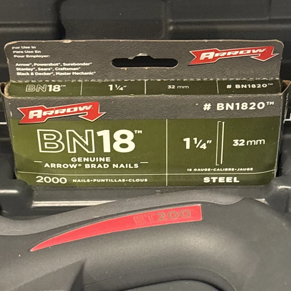 ARROW ET200 CLAVADORA Y ESTUCHE BRAD ELÉCTRICA DE ALTA RESISTENCIA CALIBRE 1 1/4" PROBADA Foto 4 de 4