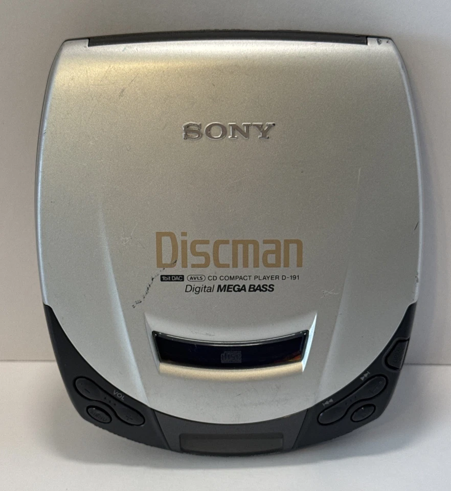 Vintage Sony Discman D-191 Portable CD Player Walkman Mega Bass 1999 getestet