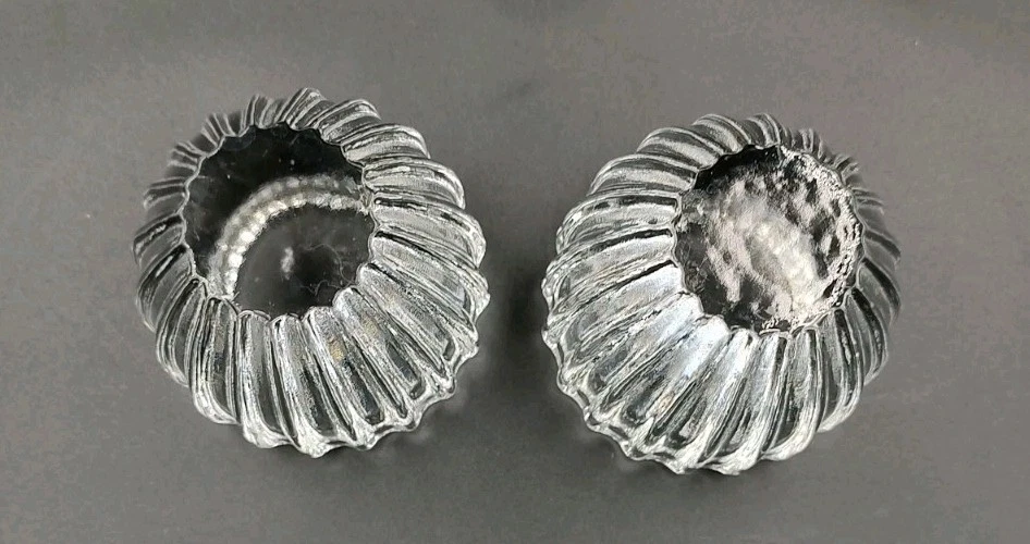 Candelabros votivos italianos de vidrio pesado para caja y barril Foto 3 de 4