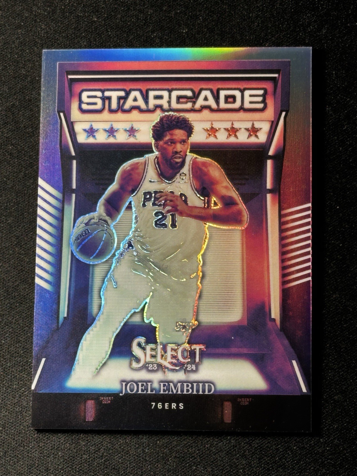 2023-24 Panini Select Starcade Case Hit SSP Joel Embiid #28 Philadelphia 76ers