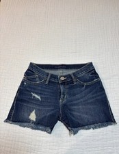 Rock Republic Women's Blue Distressed Cut Off Denim Shorts Size 2