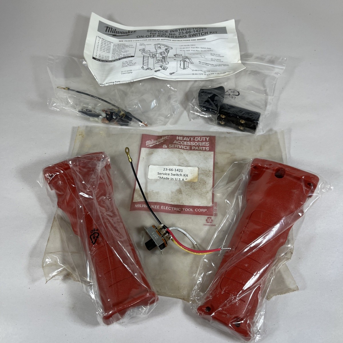 Milwaukee Parts 23-66-1421 On-Off Reversing Switch + Handle Grips