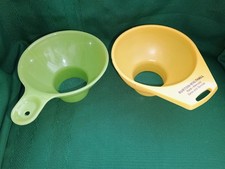 Lot of 2 PLASTIC Canning FOOD Jar FUNNELS Kitchen Gadget 