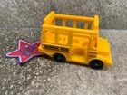 Vintage Fisher Price little people yellow bus School 2550
