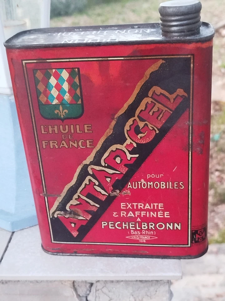 Bidon Huile Ancien Antar 1940 - Photo 4/4