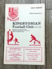 Kingstonian v Leatherhead programme - 72/73 - Isthmian League