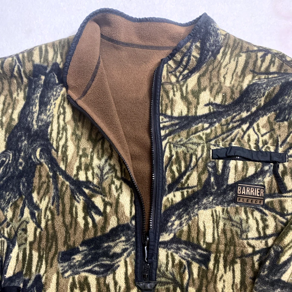 Camo Barrier Fleece 1/4 Zip Pullover Very Warm See measurements for size. - Image 4 of 4