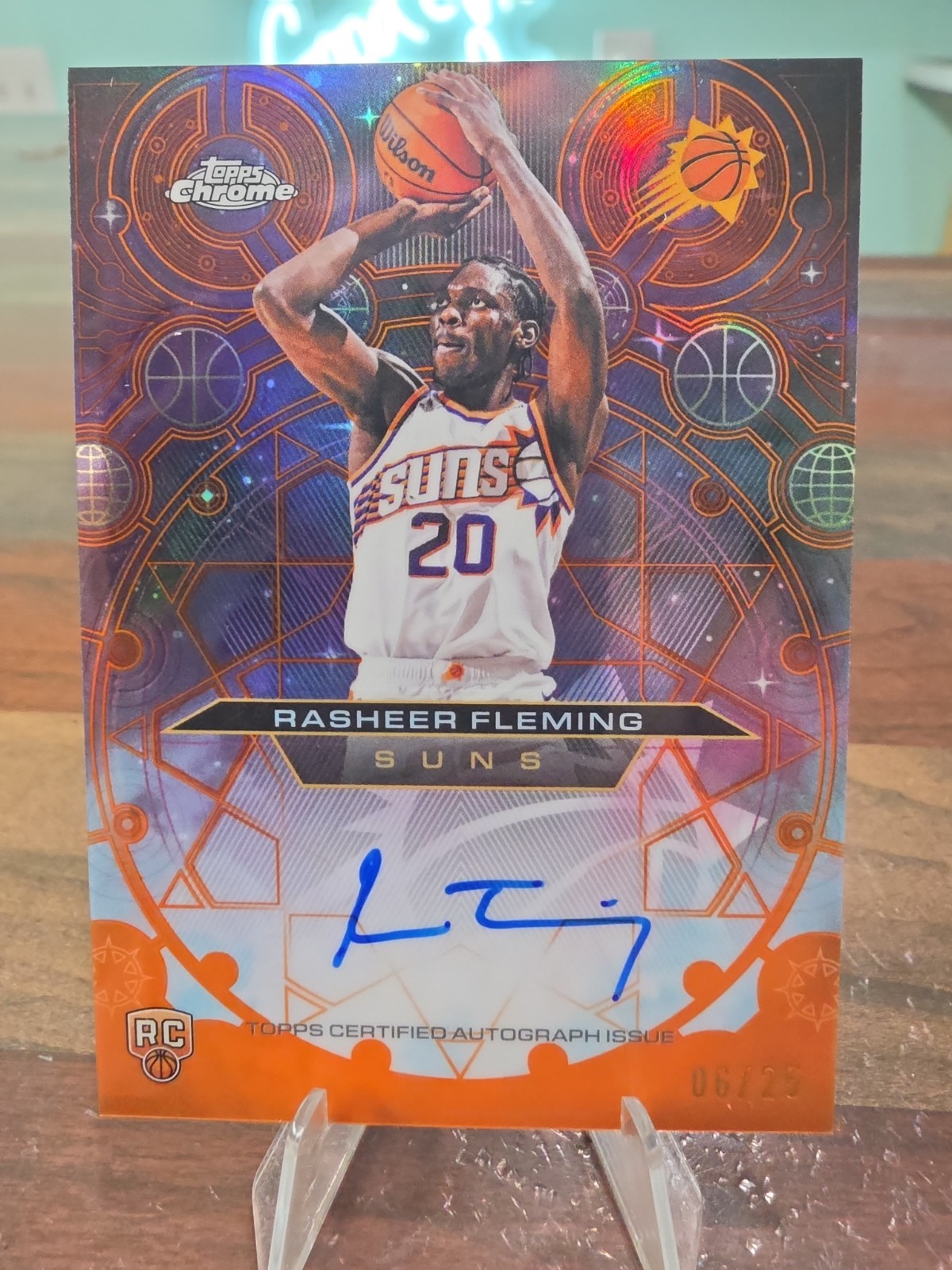 2025-26 Topps Chrome Update - Rasheer Fleming #CH-RF Orange Chromogragh #'d /25