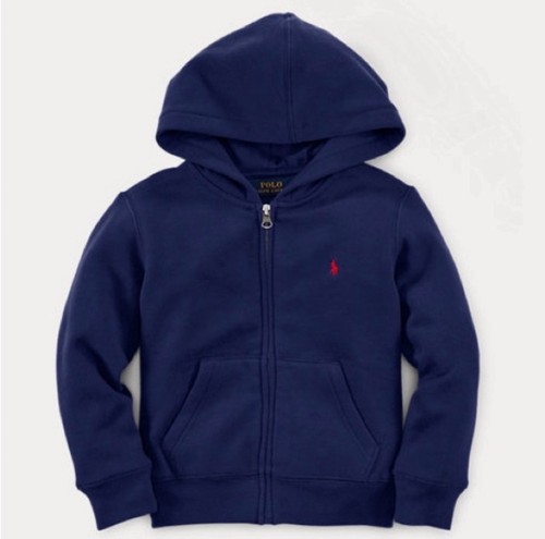 NWT Polo Ralph Lauren CRUISE NAVY BLUE Full-Zip Fleece Hoodie Boys SZ 7 RED PONY - Picture 6 of 11