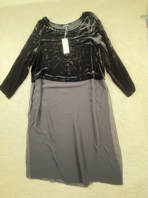 eileen fisher silk dresses on sale Eileen Fisher Crushed Silk Tiered Midi Dress