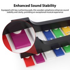 15 Notes Wooden Xylophone With 2 Mallets Colorful Keys Glockenspiel Xylophon HOT