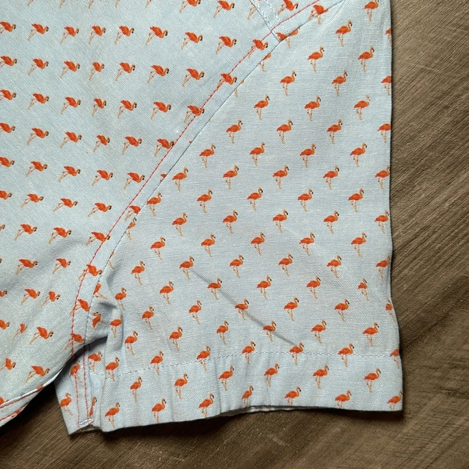 Sovereign Code Flamingo Short Sleeve Button Down Shirt - Small - Image 4 of 4