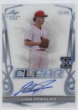 2023 Leaf Trinity Clear Platinum 13/49 Luis Perales #CA-LP1 Auto sc8