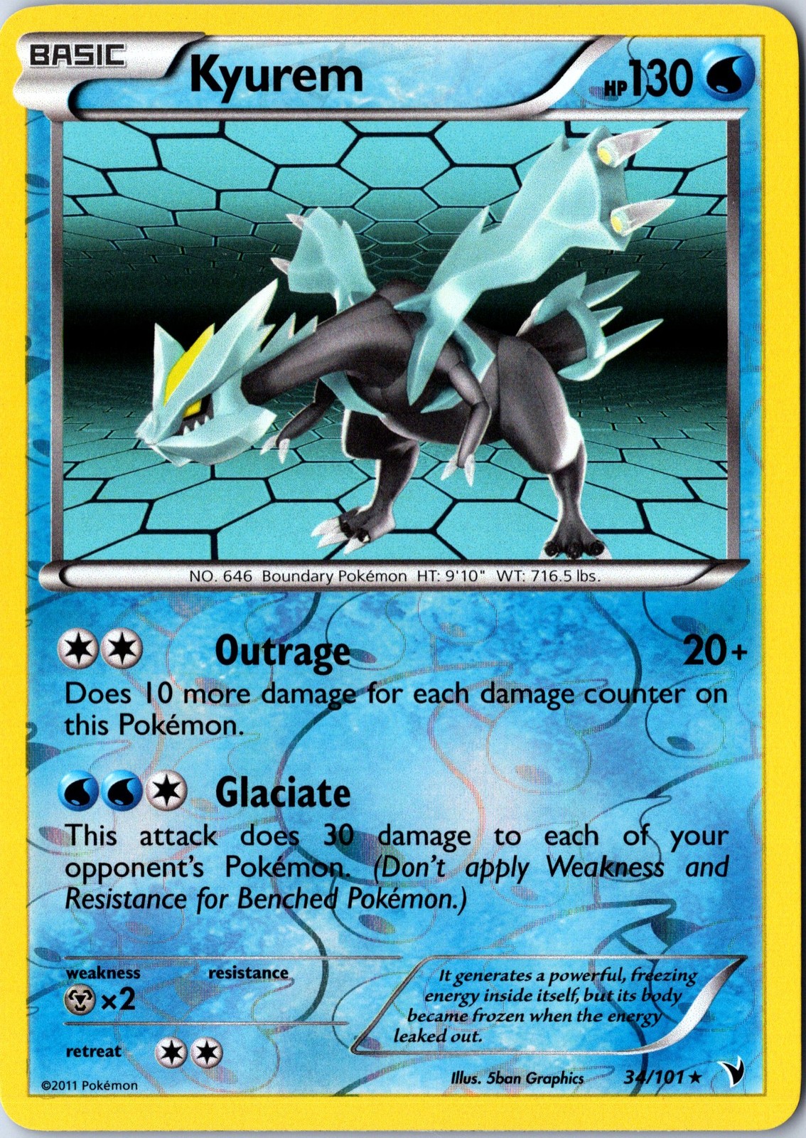 Noble Victories #34/101 Kyurem Reverse Holo - NM