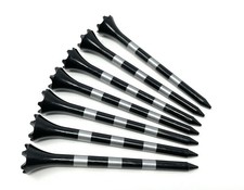 NorthPointe 3    Golf Tees Plastic   Black Tee with Silver Stri