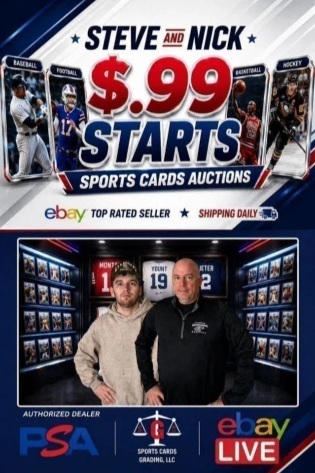 Steve and Nick start .99 Auctions for Singles, Lots, PSA Slabs, Packs, etc.