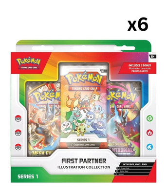 #ad Pokemon TCG First Partner Illustration Collection Series 1 Sealed Case 6 $329.00