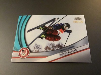 2026 Topps Chrome Winter Olympics #43 Devin Logan Aqua Refractor /199