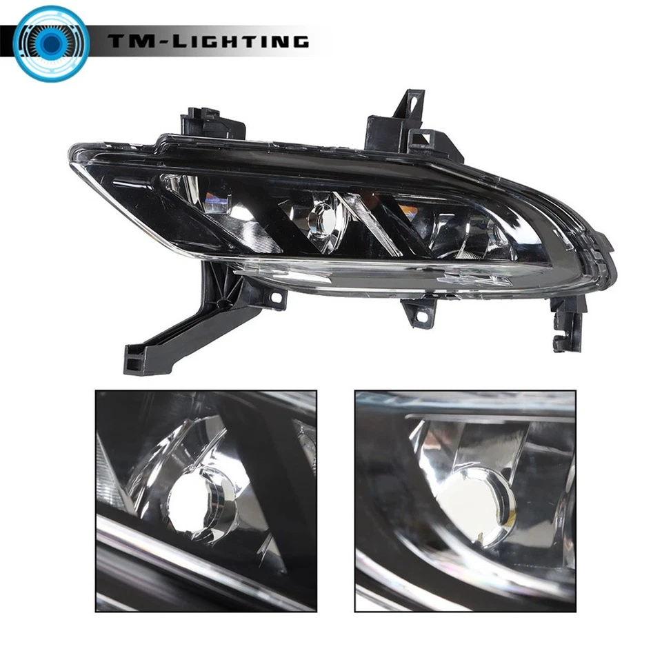 For 2016-2019 Nissan Maxima Bumper Fog Lights Lamps kits Right&Left Side - Image 3 of 4