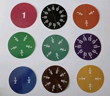 28 Sets Fraction Circles 51/set for Math Classroom Fractions Manipulatives