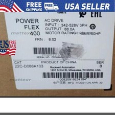 NEW  PowerFlex 400 45 kW 60 HP AC Drive Allen-Bradley 22C-D088A103 US Free Tax