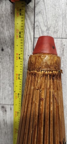 Vtg Hand Painted Japanese Chinese Bamboo Rice Paper Wood Umbrella Parasolš„Read - Picture 12 of 14