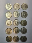 15x USA Silver Kennedy Half Dollars 1967-1969 40% Silver Lot #2