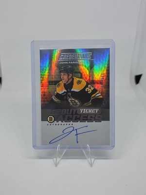 2025-26 Upper Deck Credentials - Debut Ticket Access Auto John Farinacci /199