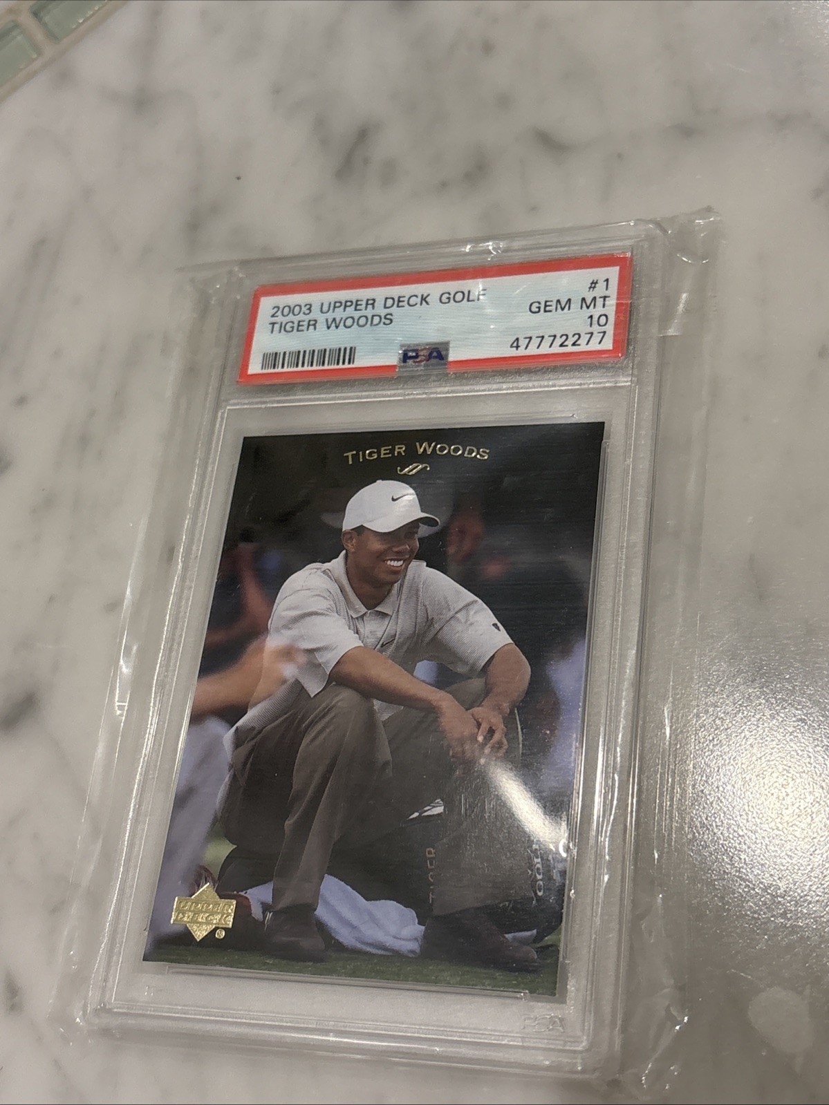 2003 UPPER DECK GOLF TIGER WOODS #1 - PSA 10 view 1