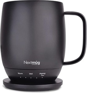 Temperature-Controlled Self-Heating Coffee Mug – 14 oz, Black, Smart Mug with Sp