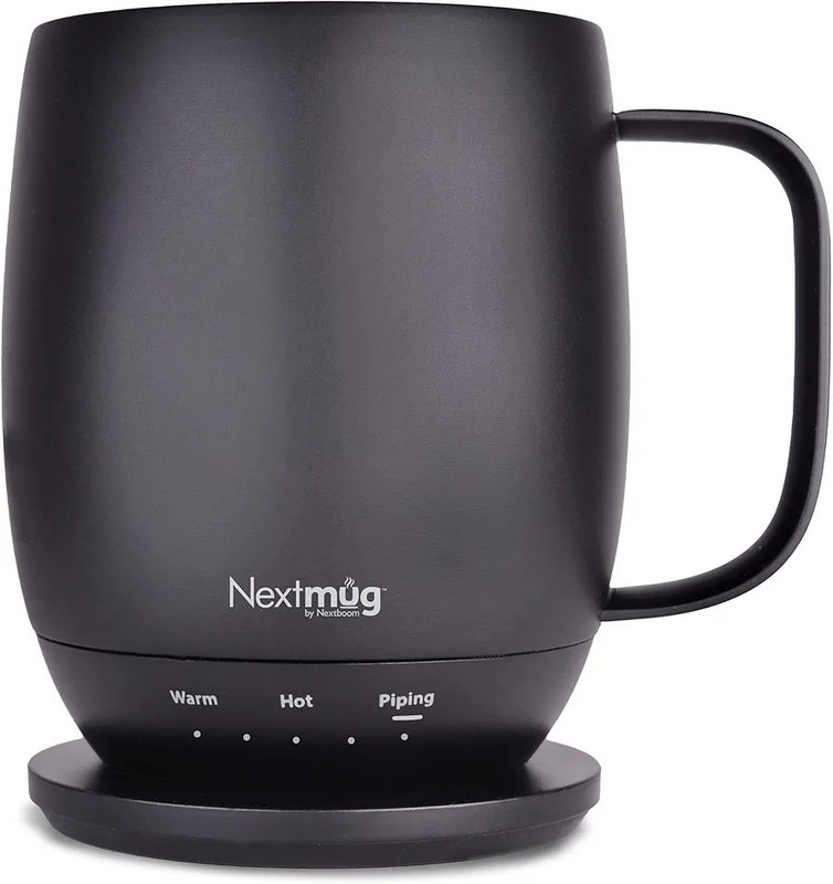 Temperature-Controlled Self-Heating Coffee Mug – 14 oz, Black, Smart Mug with Sp