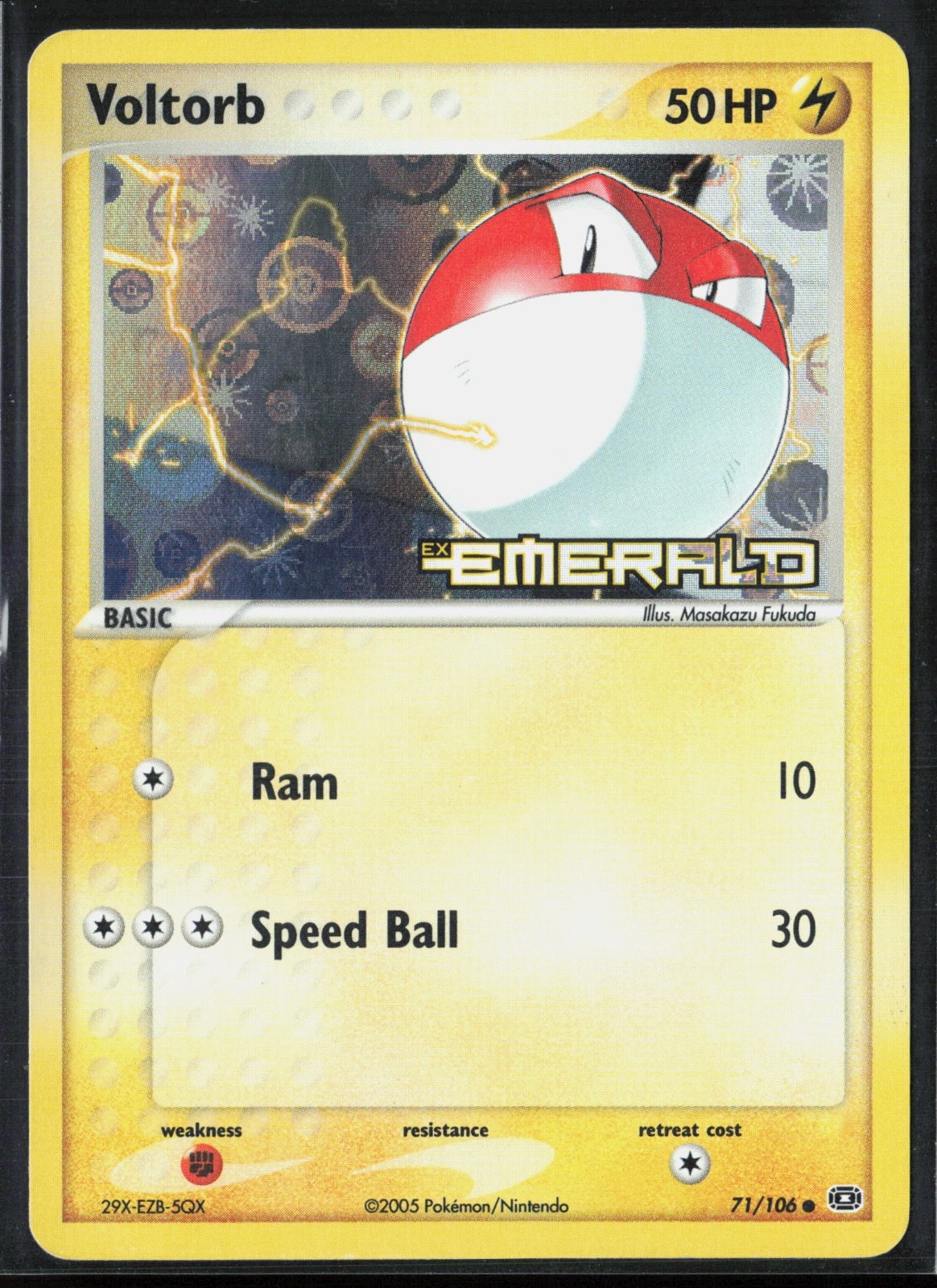 Voltorb 71/106 EX Emerald 2005 Reverse Holo Pokémon Card