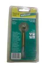 WOLFCRAFT  1/2” FORSTNER WOOD DRILL BIT, TITANIUM NITRIDE, 3332