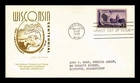 US COVER WISCONSIN CENTENNIAL FDC SCOTT 957 HF CACHET PHOENIX-CONNECTICUT GROUP
