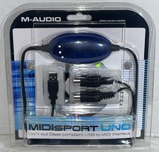 M-Audio MIDISPORT Uno 1 In / 1 Out USB MIDI Interface with 16 MIDI Channels NEW