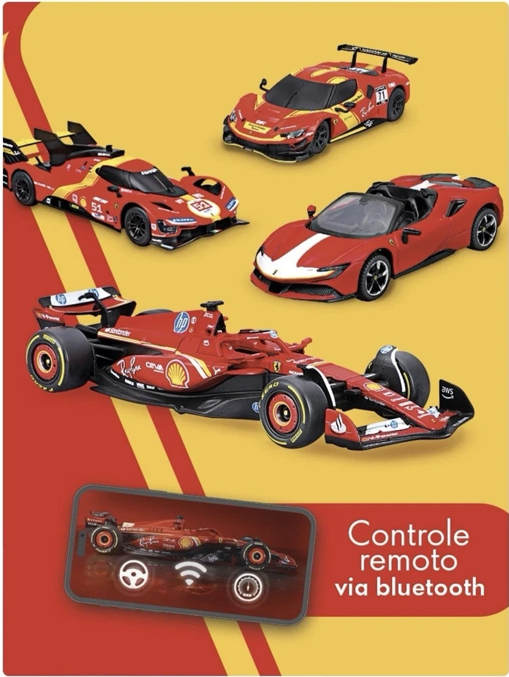 Shell V-Power Ferrari Set Brazil Exclusive 1:41 Burago SF-24 SF90 499P 296 GT3 - Bild 2 von 4