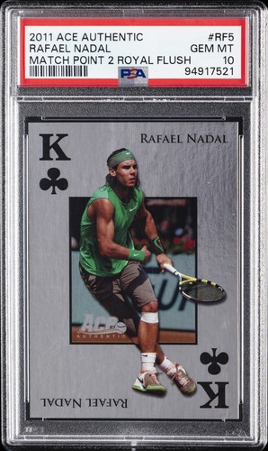 2011 ACE AUTHENTIC MATCH POINT 2 ROYAL FLUSH #RF5 RAFAEL NADAL PSA 10