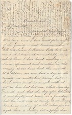 1860s Occidental Mill Nevada Mine Letter Describes Area Saloons Antique NV