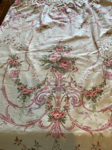 2 Lee Jofa "Revel" Curtains 26" by 70" Vintage 1980s Upcycled Rare Shabby Chic - Picture 16 of 18