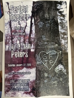 SOUNDFACTORY NYC Jan 2000 Poster Birthday Party DJ Jonathan Peters Club Flyer