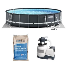 Intex Ultra XTR Frame 20'x48" Above Ground Pool and OptiFlow Premium Filter Sand