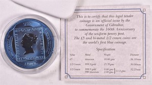 2022 Gibraltar Titanium 10g - 160th Anniversary Of The Uniform Penny Post 