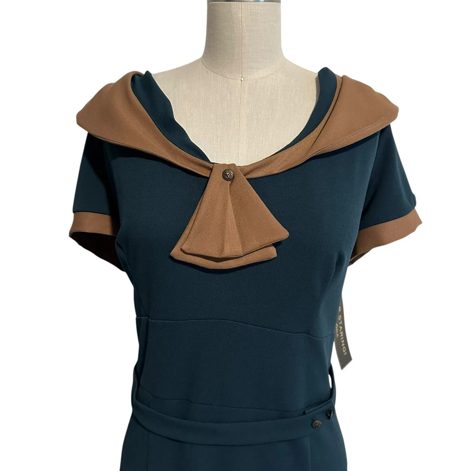 ¡Deja de mirar fijamente! Vestido ajustado Raileen verde militar Plus 16 Foto 2 de 4