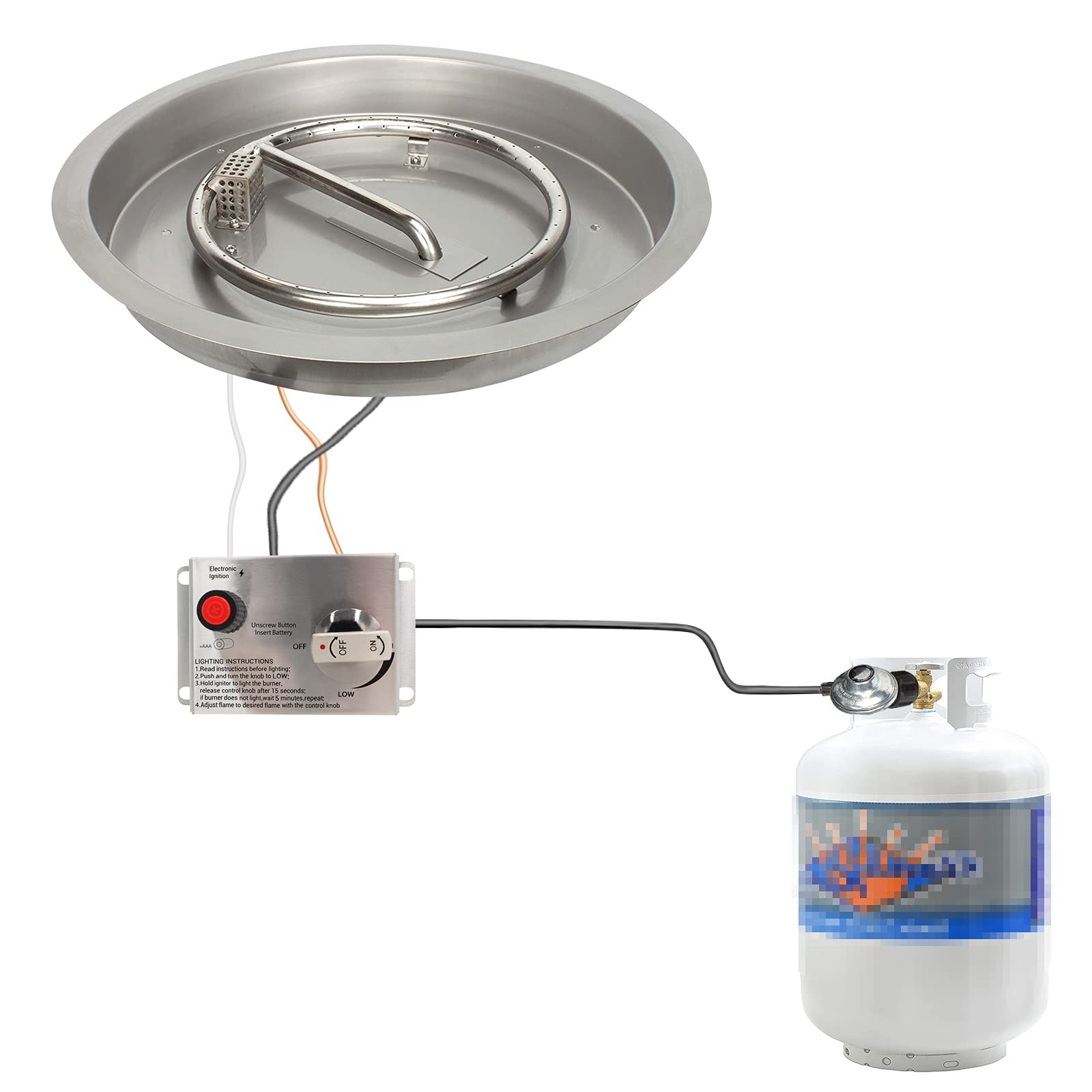 MOFLAME 5.98 x3.58 Inch Propane Gas Fire Pit Control Panel with Safety Flame ...